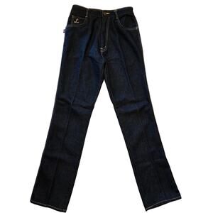 Vintage Longstreet High Waisted Dark Wash Flare Leg Denim Jeans Waist 25